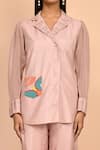 Shop_Arihant Rai Sinha_Pink Notched Collar Shirt And Pant Set_Online_at_Aza_Fashions