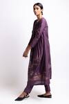 Buy_Arte-Alter_Purple Handwoven Silk Cotton Jamdani Kurta_Online_at_Aza_Fashions