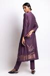 Shop_Arte-Alter_Purple Handwoven Silk Cotton Jamdani Kurta_Online_at_Aza_Fashions