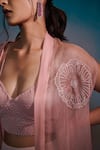 Buy_Anjali Kanwar_Pink Silk Organza, Imported Twill Georgette Embroidered And Draped Pant Set _Online_at_Aza_Fashions