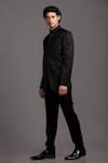 Jayesh Shah_Black Polinosic Embroidered Abstract Jodhpuri And Pant Set  _at_Aza_Fashions