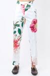 MR. Ajay Kumar_Off White Cotton Satin Floral Digital Print Kurta And Pant Set _Online_at_Aza_Fashions