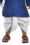 Buy_Apricot kids_Blue Cotton Silk Kurta And Dhoti Pant Set For Boys_Online_at_Aza_Fashions