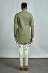 Shop_Arjun Kilachand_Green Suiting Embroidered Bundi And Kurta Set For Men_at_Aza_Fashions