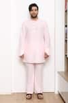 Buy_Arjuun Kilachand_Pink Cotton Kurta And Pant Set _at_Aza_Fashions
