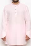 Arjuun Kilachand_Pink Cotton Kurta And Pant Set _Online_at_Aza_Fashions