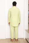 Shop_Arjuun Kilachand_Green Cotton Kurta And Pant Set _at_Aza_Fashions