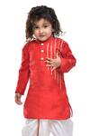 APRICOTKIDS Red , Satin Silk Kurta And Dhoti Pant Set Online at Aza Fashions APRICOTKIDS_Red , Satin Silk Kurta And Dhoti Pant Set _Online_at_Aza_Fashions