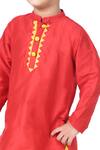 Buy APRICOTKIDS Red Cotton, Silk Kurta Set Online at Aza Fashions Buy_APRICOTKIDS_Red Cotton, Silk Kurta Set _Online_at_Aza_Fashions