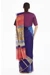 Shop_Akaaro_Purple Handwoven Cotton Saree  _at_Aza_Fashions