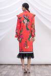 Shop_MR. Ajay Kumar_Red Cotton Floral Printed Shirt Dress _at_Aza_Fashions