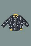 Buy_LITTLE BRATS_Black Rayon Printed Giraffe Bomber Jacket _at_Aza_Fashions