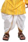 Buy_Apricotkids_Yellow , Satin Gota Patti Silk Kurta And Dhoti Pant Set _Online_at_Aza_Fashions