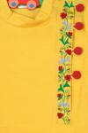Buy_APRICOTKIDS_Yellow , Satin Embroidery Kurta And Dhoti Pant Set _Online_at_Aza_Fashions