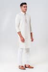 Buy_Amrit Dawani_Ivory Cotton Silk Embroidered Lakhnavi Kurta With Pant _Online_at_Aza_Fashions