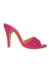 Sephyr_Pink Embossed Snake Heels _Online_at_Aza_Fashions