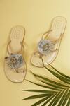 Buy_Sandalwali_Gold Embroidered Alina Sun And Moon Sandals _at_Aza_Fashions