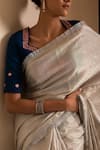 Buy_Priyanka Raajiv_Silver Silk Tissue Chanderi Alisha Saree  _Online_at_Aza_Fashions