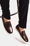 Luxoro Formello_Brown Hand Dyed Penny Loafers  _Online_at_Aza_Fashions