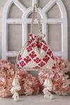 Buy_Amyra_White Embroidery Gulab Handcrafted Potli Bag Single Pc_at_Aza_Fashions
