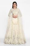 Buy_Abhinav Mishra_White Raw Silk Embroidered Lehenga Set_at_Aza_Fashions