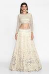 Shop_Abhinav Mishra_White Raw Silk Embroidered Lehenga Set_Online_at_Aza_Fashions