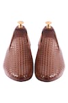 Shop_Artimen_Brown Woven Textured Handcrafted Loafers _at_Aza_Fashions