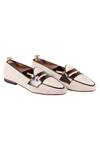 Buy_Artimen_White Plain Handcrafted Penny Loafers  _at_Aza_Fashions