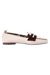 Artimen_White Plain Handcrafted Penny Loafers  _Online_at_Aza_Fashions