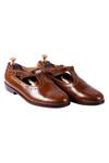 Buy_Artimen_Brown Handcrafted Brogue Sandals  _at_Aza_Fashions