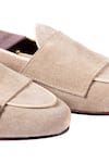 Shop_Artimen_Beige Suede Double Monk Shoes _Online_at_Aza_Fashions
