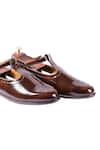 Shop_Artimen_Brown Leather Brogue Sandals  _Online_at_Aza_Fashions