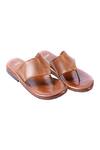 Buy_Artimen_Brown Handcrafted Leather Sandals  _at_Aza_Fashions