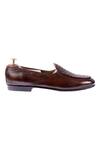 Artimen_Brown Handwoven Leather Loafers _Online_at_Aza_Fashions