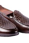 Shop_Artimen_Brown Handwoven Leather Loafers _Online_at_Aza_Fashions
