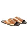 Buy_Artimen_Brown Handcrafted Horsebit Cutout Sandals _at_Aza_Fashions