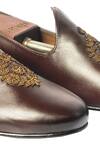 Shop_Artimen_Brown Handcrafted Embroidered Juttis_Online_at_Aza_Fashions