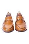 Shop Artimen Brown Handcrafted Horsebit Loafers at Aza Fashions Shop_Artimen_Brown Handcrafted Horsebit Loafers _at_Aza_Fashions