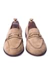Shop_Artimen_Beige Handcrafted Suded Horsebit Loafers _at_Aza_Fashions