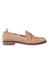Artimen_Beige Handcrafted Suded Horsebit Loafers _Online_at_Aza_Fashions