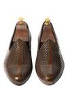 Shop_Artimen_Brown Handcrafted Woven Juttis _at_Aza_Fashions