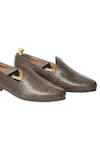 Buy_Artimen_Brown Handcrafted Woven Juttis _Online_at_Aza_Fashions