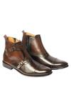 Buy_Artimen_Brown Handcrafted Double Monk Boots _at_Aza_Fashions