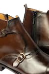 Buy_Artimen_Brown Handcrafted Double Monk Boots _Online_at_Aza_Fashions