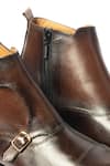 Artimen_Brown Handcrafted Double Monk Boots _at_Aza_Fashions