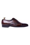 Artimen Brown Hand Painted Oxfords Online at Aza Fashions Artimen_Brown Hand Painted Oxfords _Online_at_Aza_Fashions