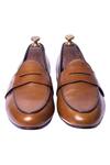 Shop Artimen Brown Handcrafted Penny Loafers at Aza Fashions Shop_Artimen_Brown Handcrafted Penny Loafers _at_Aza_Fashions