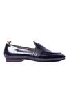 Artimen Black Handcrafted Crocodile Penny Loafers Online at Aza Fashions Artimen_Black Handcrafted Crocodile Penny Loafers _Online_at_Aza_Fashions