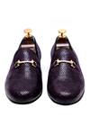 Shop_Artimen_Purple Snake Print Leather Loafers_at_Aza_Fashions