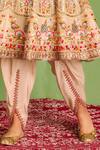 Aman Takyar_Off White Dupion Silk And Organza Sequin, Thread, Dabka & Zardozi Anarkali Set _at_Aza_Fashions